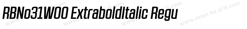 RBNo31W00 ExtraboldItalic Regular字体转换